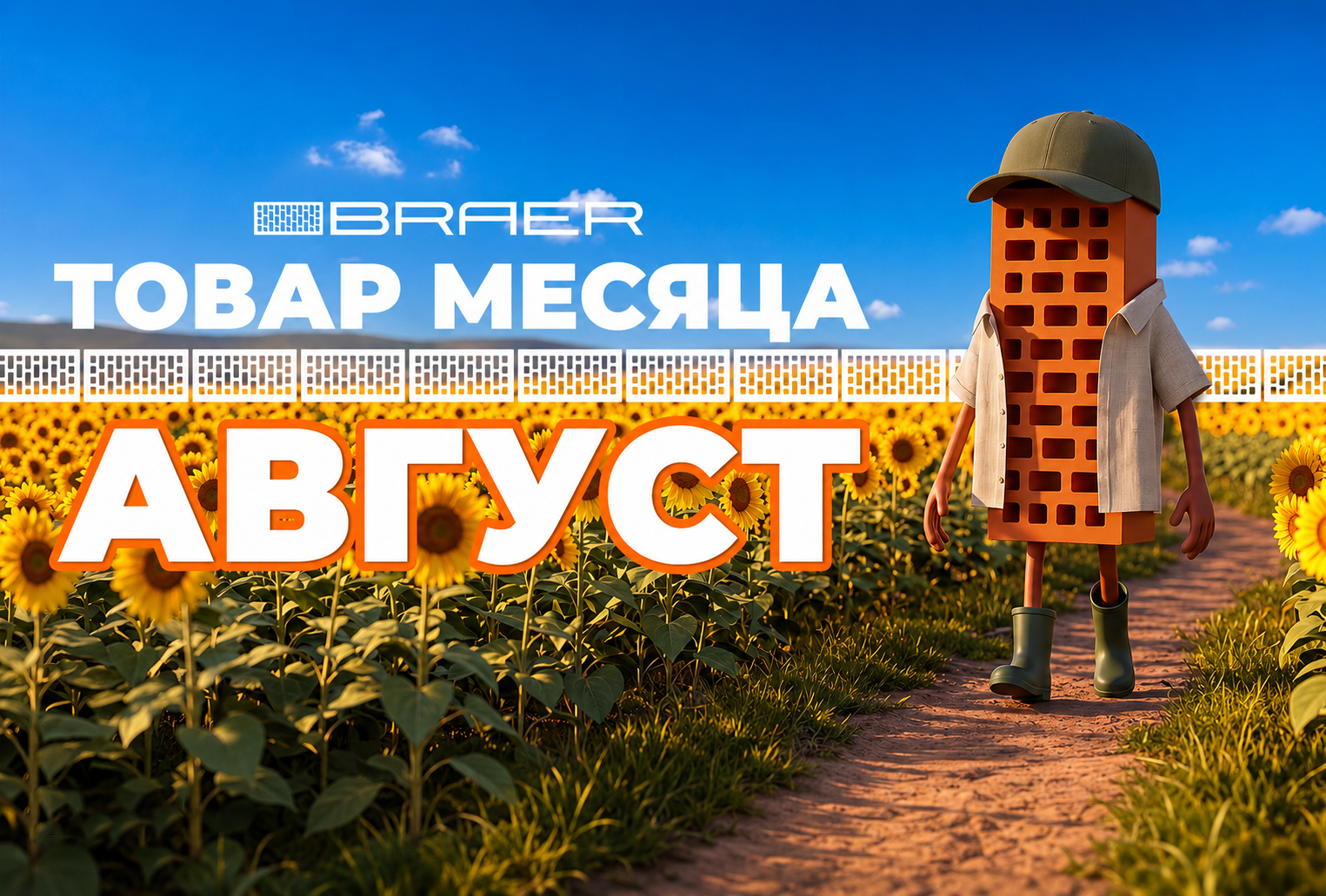 Акция «Товар месяца» на лицевой кирпич BRAER!