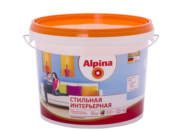 Акция на интерьерную краску Alpina — скидка 15%