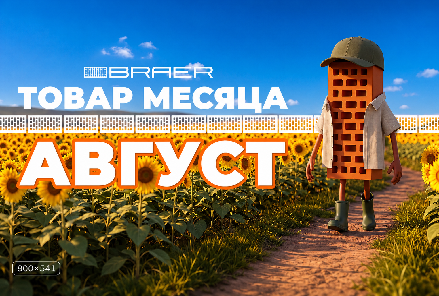 Акция «Товар месяца» на лицевой кирпич BRAER!