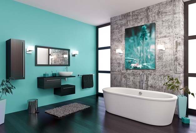 Окрашивание стен в ванной — простой способ создания индивидуального интерьера