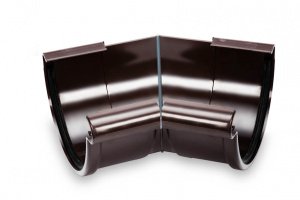 Водосточная система GALECO PVC124 внутренний угол 135 гр. для желоба 110 мм, ПВХ, цвет: RAL8019-темно-коричневый – купить в Москве