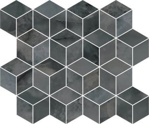 Керамическая плитка Kerama Marazzi Джардини темно-серый глянцевая 450х375х10мм декор мозаичный T017/14024 – купить в Москве