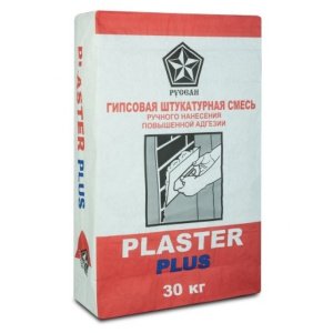 Штукатурная смесь Русеан Plaster Plus на гипсовой основе, цвет: серый (мешок 30кг) – купить в Москве