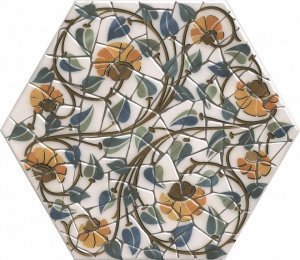 Керамогранит Kerama Marazzi  Парк Гуэля цвет: орнамент, поверхность: Лаппатированная размер: 334х290х8мм, декор HGD/A386/SG2700L – купить в Москве