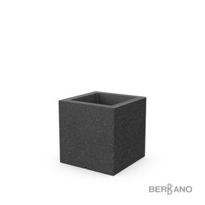 Кашпо Berkano Quarter 50 DB, тип дна: двойное, размер: 50x50x50см, цвет: Black Granite, арт.220_050_24 – купить в Москве