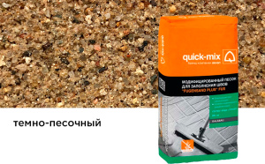 Модифицированный песок для заполнения швов Quick-mix Fugensand plus FUS темно-песочный мешок 25кг 72079 – купить в Москве
