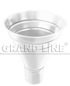Водосточная система GRAND LINE 300/100мм, воронка водосборная, стальная, цвет: RAL9003-сигнальный белый – купить в Москве