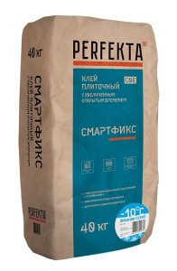 Клей для керамической плитки и керамогранита Perfekta Смартфикс Зимняя серия, цвет: серый (мешок 40кг) – купить в Москве