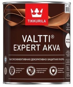 Антисептик трудновымываемый деревозащитный Tikkurila Valtti Expert Akva прозрачный 0,9л – купить в Москве