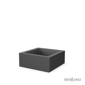 Кашпо Berkano Quarter 20 DB, тип дна: двойное, размер: 50x50x20см, цвет: Coal Black, арт.220_046_00 – купить в Москве