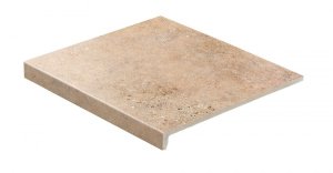 Клинкерная плитка Stroeher Keraplatte Gravel blend, цвет: 961 brown, глазурованная (ступень рядовая - лофт) 294х340х35х11мм, арт.9430 – купить в Москве
