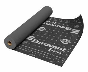 Супердиффузионная мембрана Eurovent Super 170 г/м2 50х1,5 м антрацит/антрацит – купить в Москве