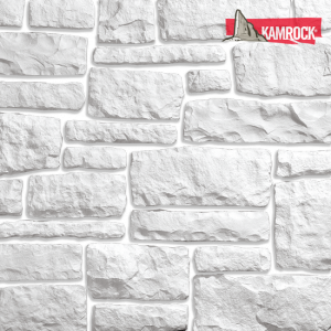 Искусственный камень плоский Kamrock Грубый скол 04020 белый – купить в Москве