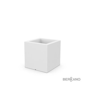 Кашпо Berkano Quarter 40 DB, тип дна: двойное, размер: 40x40x40см, цвет: Snow White, арт.220_049_03 – купить в Москве