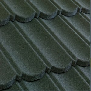 Композитная черепица гонт Metrotile MetroBond темно-зеленый с посыпкой 1330х410 мм – купить в Москве