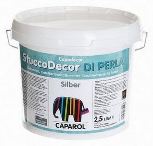 Шпатлевка Caparol Capadecor StuccoDecor DI PERLA Silber ведро 2,5 л – купить в Москве
