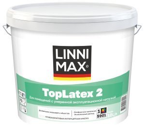 Краска водно-дисперсионная LINNIMAX Toplatex 2 Base1 белая 10 л – купить в Москве
