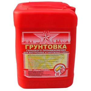 Грунтовка Русеан глубокого проникновения, цвет: белый (канистра 10л) – купить в Москве