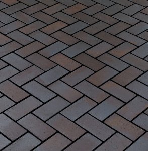 Брусчатка клинкерная Vandersanden Premium Oberlausitz Alt Berlin blue-brown multi coloured полный прокрас 200х100х52 мм – купить в Москве