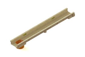 Лоток водоотводный полимербетонный CompoMax Basic ЛВ-10.14.06-ПВ с вертикальным выпуском, размер: 1000х138х60мм, Standartpark, арт.701009 – купить в Москве