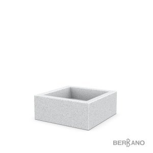 Кашпо Berkano Quarter 20, тип дна: одинарное, размер: 50x50x20см, цвет: White Granite, арт.220_046_25V – купить в Москве