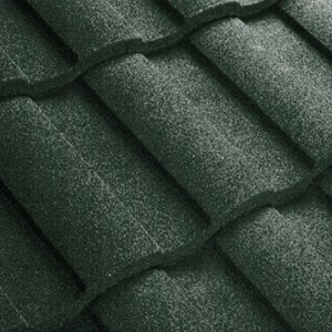 Композитная черепица гонт Metrotile MetroRoman темно-зеленый с посыпкой 1280х410 мм – купить в Москве