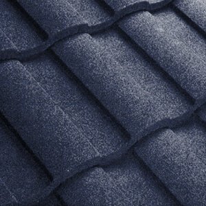 Композитная черепица кровельный лист Metrotile MetroRoman темно-синий  с посыпкой 1280х410 мм – купить в Москве