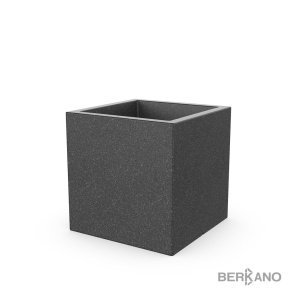 Кашпо Berkano Quarter 60, тип дна: одинарное, размер: 60x60x60см, цвет: Black Granite, арт.220_051_24V – купить в Москве