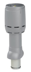 Изолированный вентиляционный выход Vilpe с колпаком FLOW 125P/IS/700 светло-серый RAL7040 – купить в Москве