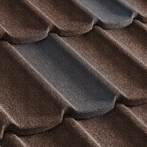 Композитная черепица гонт Metrotile Mistral кофейно-серый с посыпкой 1305х415 мм – купить в Москве