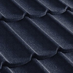 Композитная черепица гонт Metrotile Mistral темно-синий с посыпкой 1305х415 мм – купить в Москве
