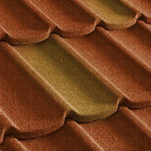 Композитная черепица гонт Metrotile Mistral терракотово-желтый с посыпкой 1305х415 мм – купить в Москве