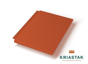 Цементно-песчаная черепица рядовая Kriastak Platt кирпично-красный матовое 420х330 мм – купить в Москве