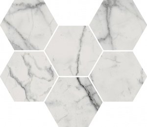 Керамогранит Italon CHARME EVO FLOOR PROJECT Statuario cerato 290х250х10мм мозаика гексагон 620110000046 – купить в Москве