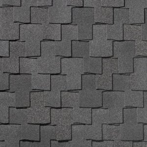 Гибкая битумная черепица гонт QUIET Tile Bohho антрацитово серый 1000х307 мм – купить в Москве