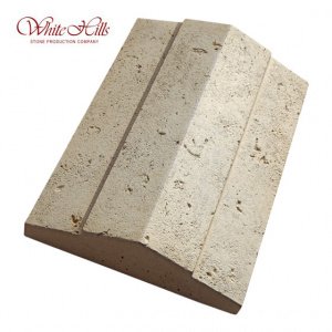 Накрывочная плита White Hills (Вайт Хилс) "Тиволи" двухскатная, размер: 500х380х33-93мм цвет: 900-10 – купить в Москве