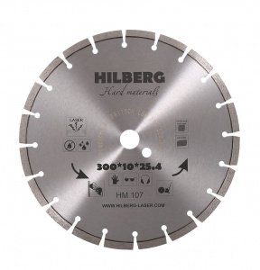 Диск алмазный отрезной 300*10*25,4*12 мм, Hilberg Hard Materials Лазер, HM107, арт.HM107 (180300) – купить в Москве