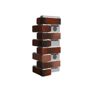 Фасадная термопанель угловая White Hills Сити Брик 230/350х645х72 мм Y375-75/60-1 красный – купить в Москве