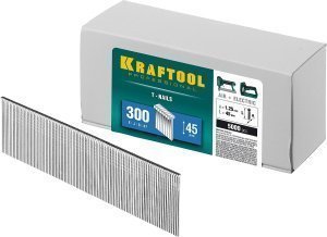 Гвозди для нейлера KRAFTOOL 45 мм, тип 300, 5000 шт, арт.31785-45 – купить в Москве