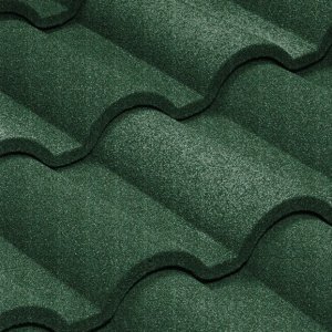 Композитная черепица гонт Metrotile Romana зеленый с посыпкой 1165х415 мм – купить в Москве