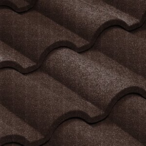 Композитная черепица гонт Metrotile Romana коричневый с посыпкой 1165х415 мм – купить в Москве