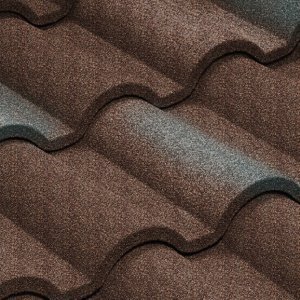 Композитная черепица гонт Metrotile Romana кофейно-серый с посыпкой 1165х415 мм – купить в Москве