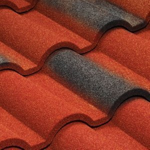Композитная черепица гонт Metrotile Romana красно-черный с посыпкой 1165х415 мм – купить в Москве