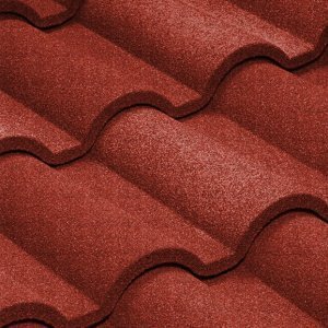 Композитная черепица гонт Metrotile Romana красный с посыпкой 1165х415 мм – купить в Москве