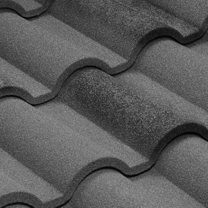 Композитная черепица гонт Metrotile Romana сланцево-серый с посыпкой 1165х415 мм – купить в Москве