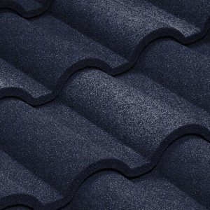 Композитная черепица гонт Metrotile Romana темно-синий с посыпкой 1165х415 мм – купить в Москве