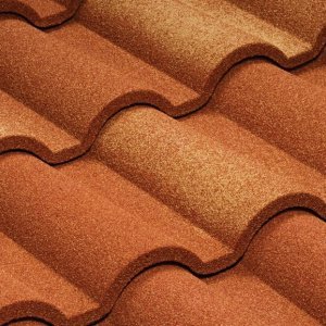 Композитная черепица гонт Metrotile Romana терракотово-желтый с посыпкой 1165х415 мм – купить в Москве