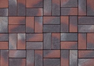 Брусчатка клинкерная ABC - Pflasterklinker Danzing dunkelrot-anthrazit полный прокрас 200х100х45 мм – купить в Москве