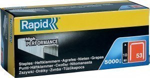 Скобы тонкие RAPID тип 53, супертвердые, профессиональные, 10мм, 5000шт арт.11858810 – купить в Москве