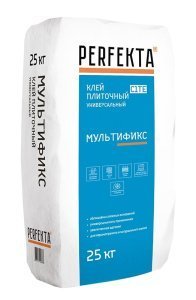 Клей для керамогранита, натурального камня Perfekta Мультификс, цвет: серый (мешок 25кг) – купить в Москве